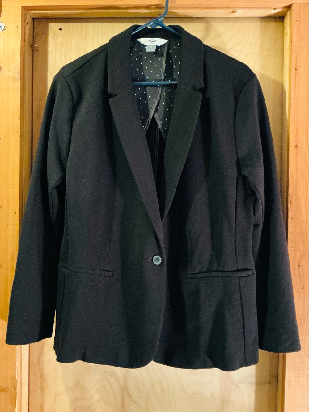 Old Navy Women’s Black Single-Button Blazer Jacket Women's XL Machine Washable